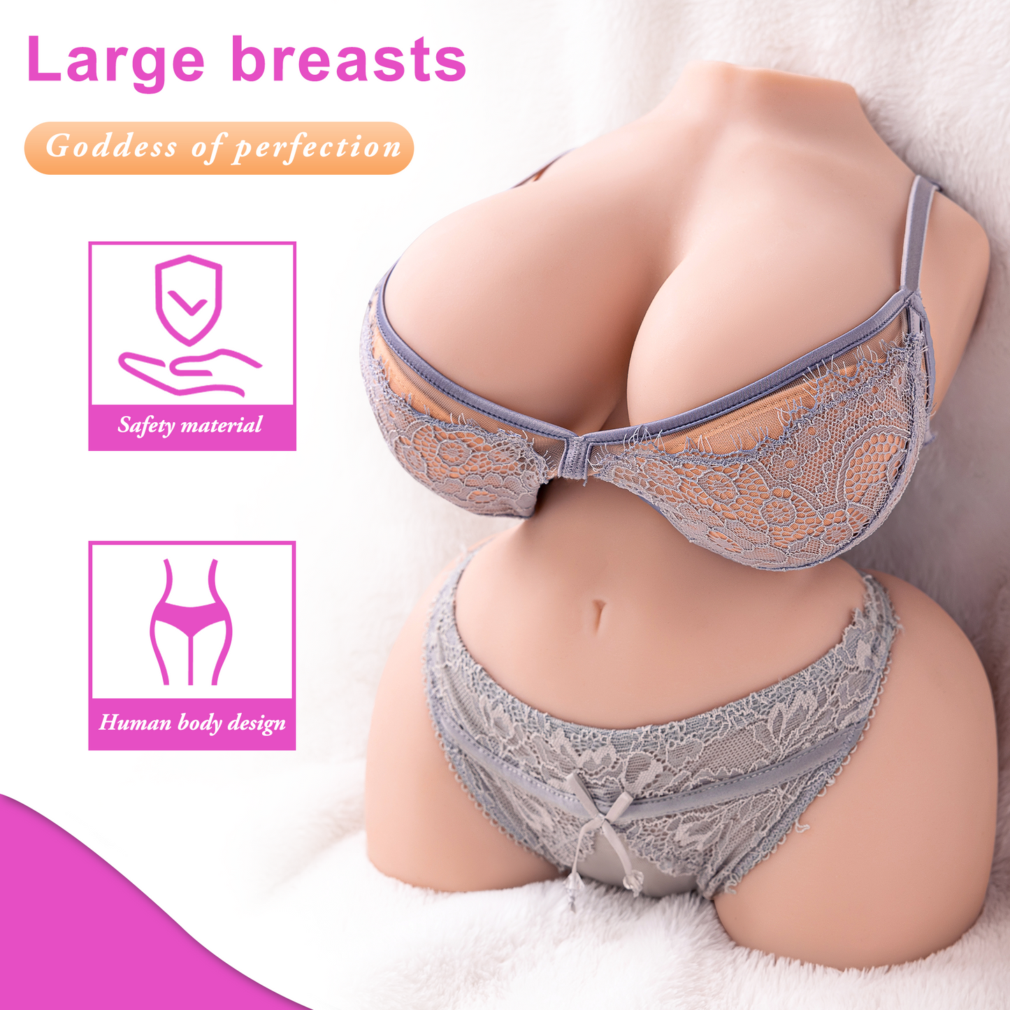 10.5LB Lifelike Sex Doll Torso with Big Boobs and Butt