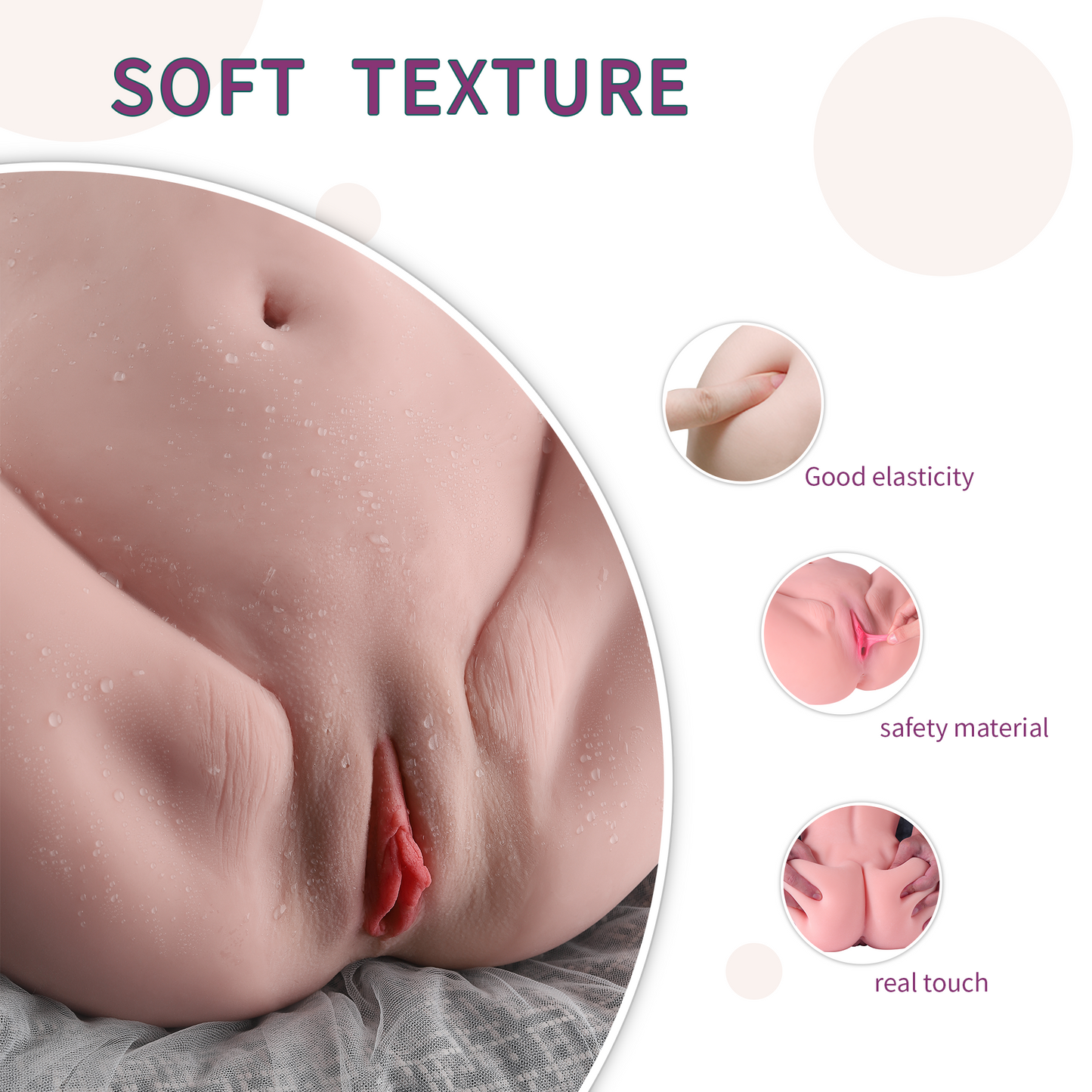 17.4LB Realistic Sex Doll Torso Pocket Pussy Ass