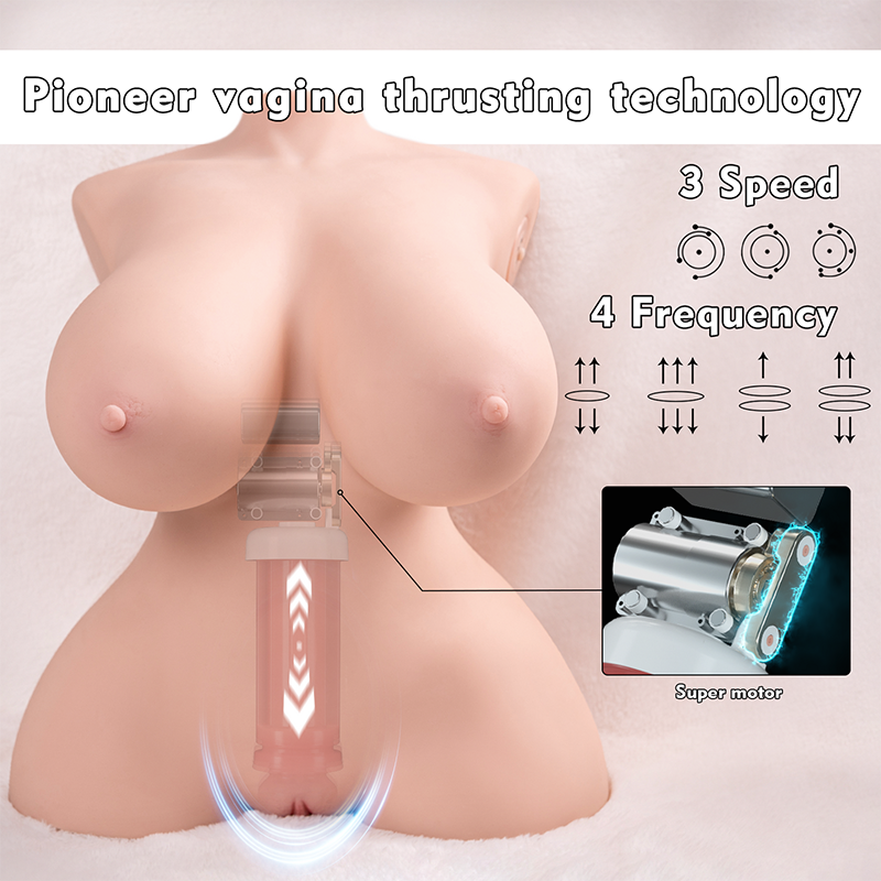 18.7LB Automatic Telescopic Vibrating Sex Doll Torso