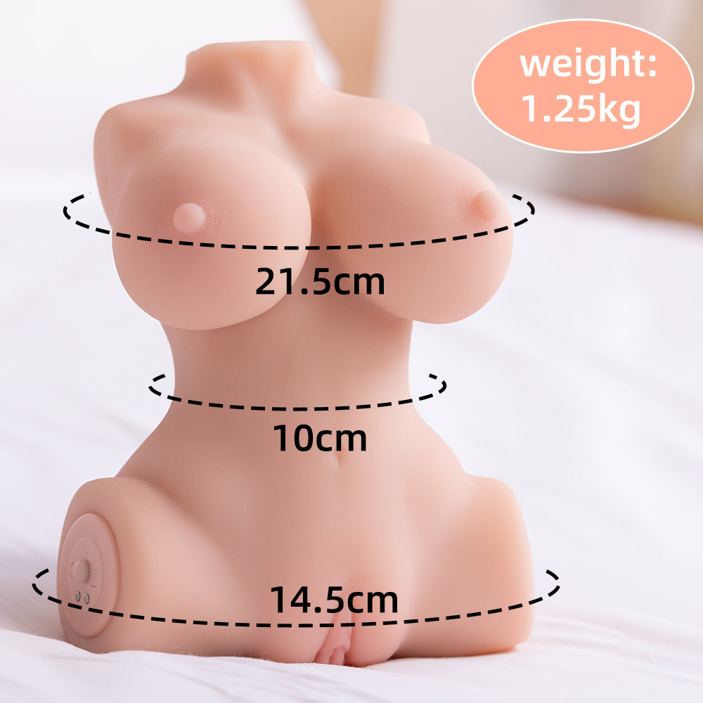 2.8LB Small Vibrating Sex Doll Masturbator
