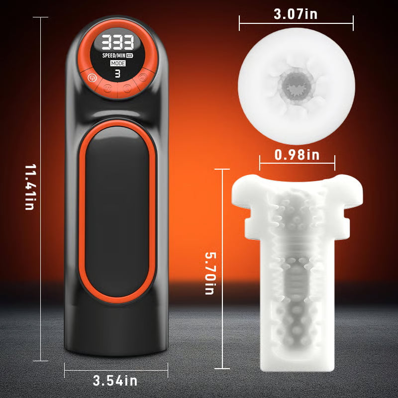 LCD Sucking Thrusting Vibrating Male Masturbator Male Sex Toy