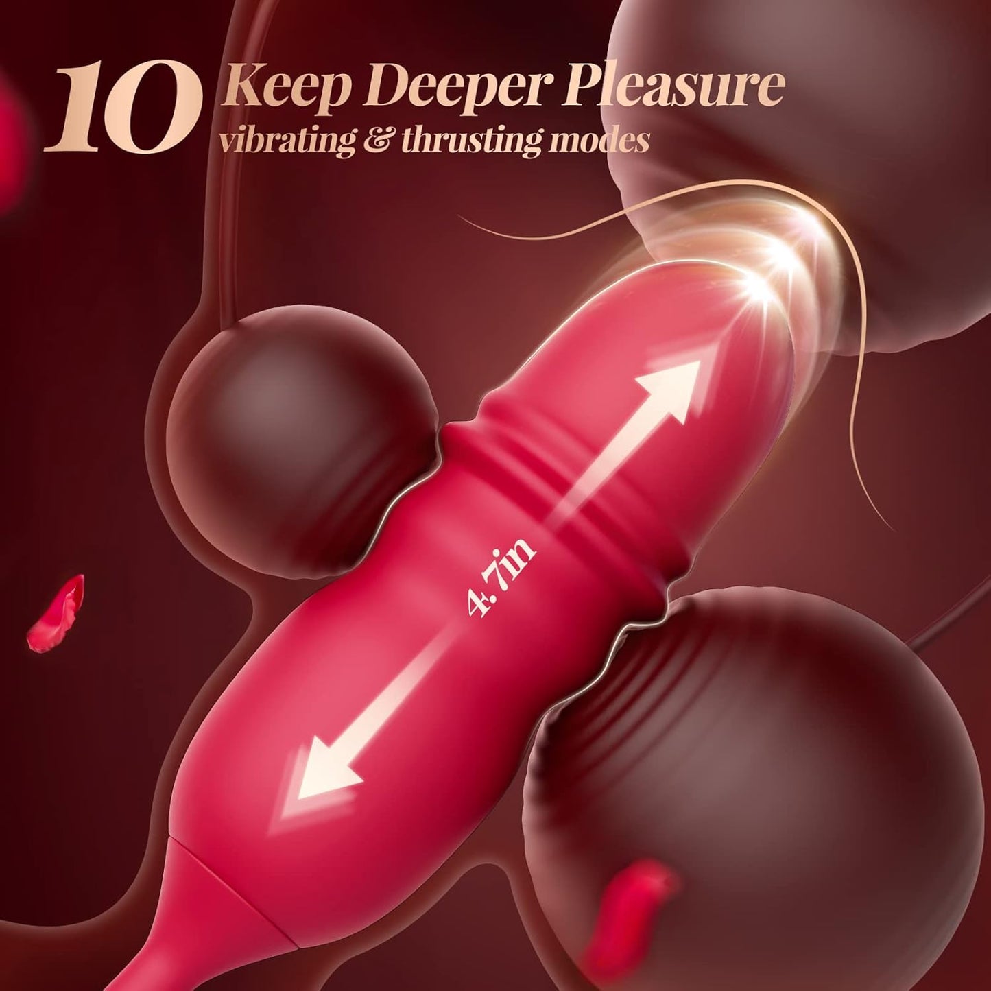 3-in-1 Rose Vibrator with Dual Tongue