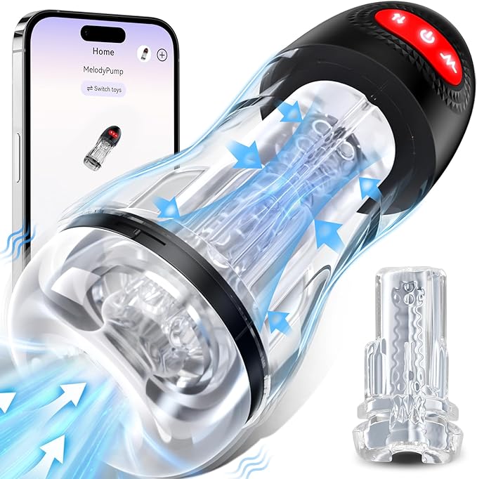 Automatic Sucking Masturbator 9 Suction & 10 Vibrating/Heating modes