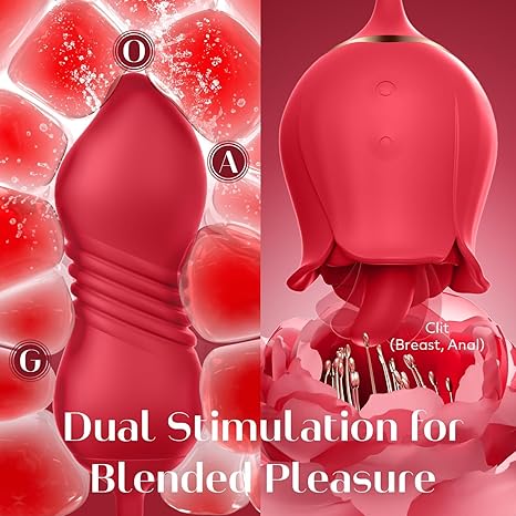 4-1 Rose Toy - Tongue Licking & Thrusting Dildo