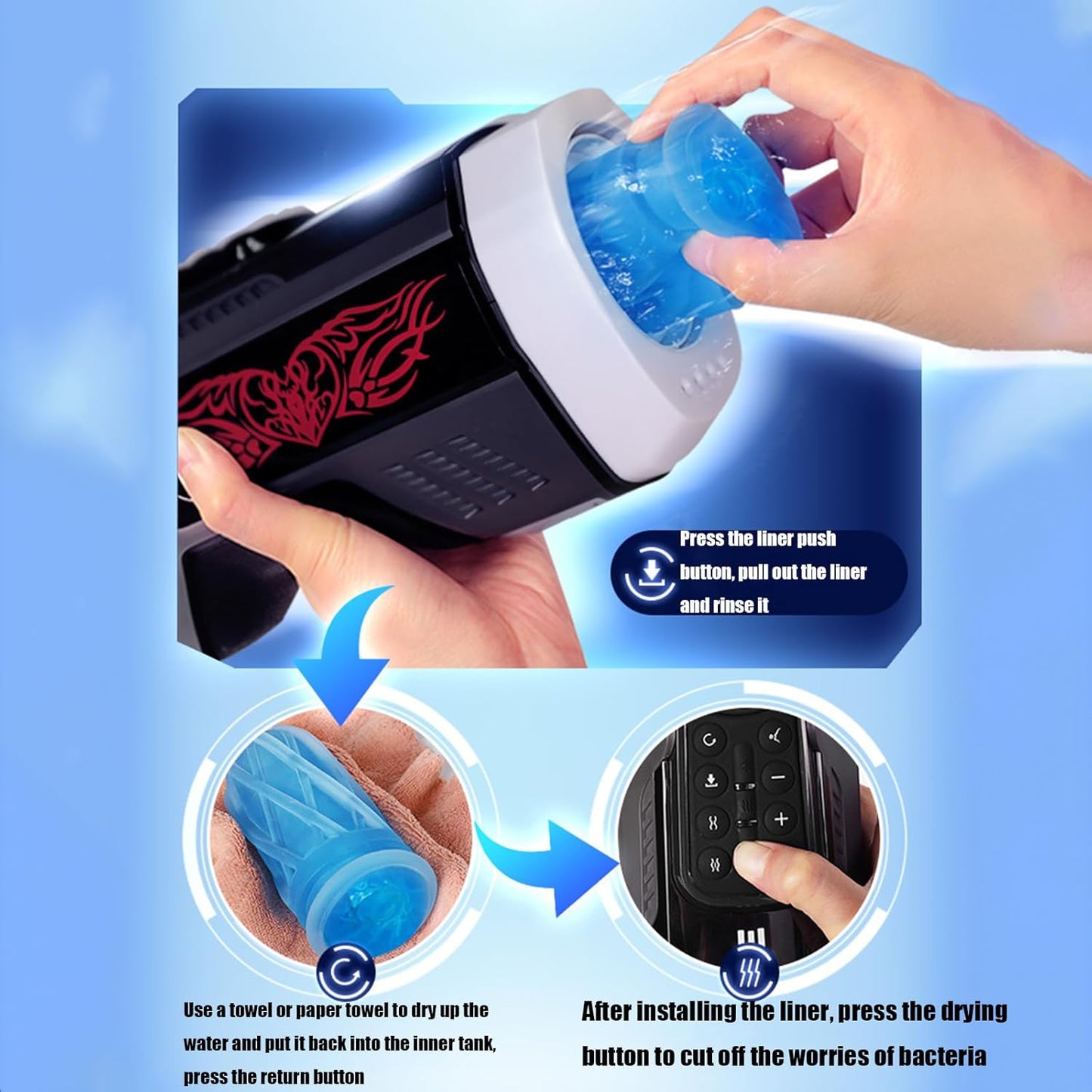 Electric Automatic Telescopic Real Vagina Male Masturbation Machine