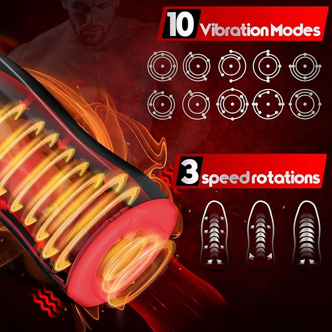 Blowjob Simulator - 6 Vibration and Heating Modes