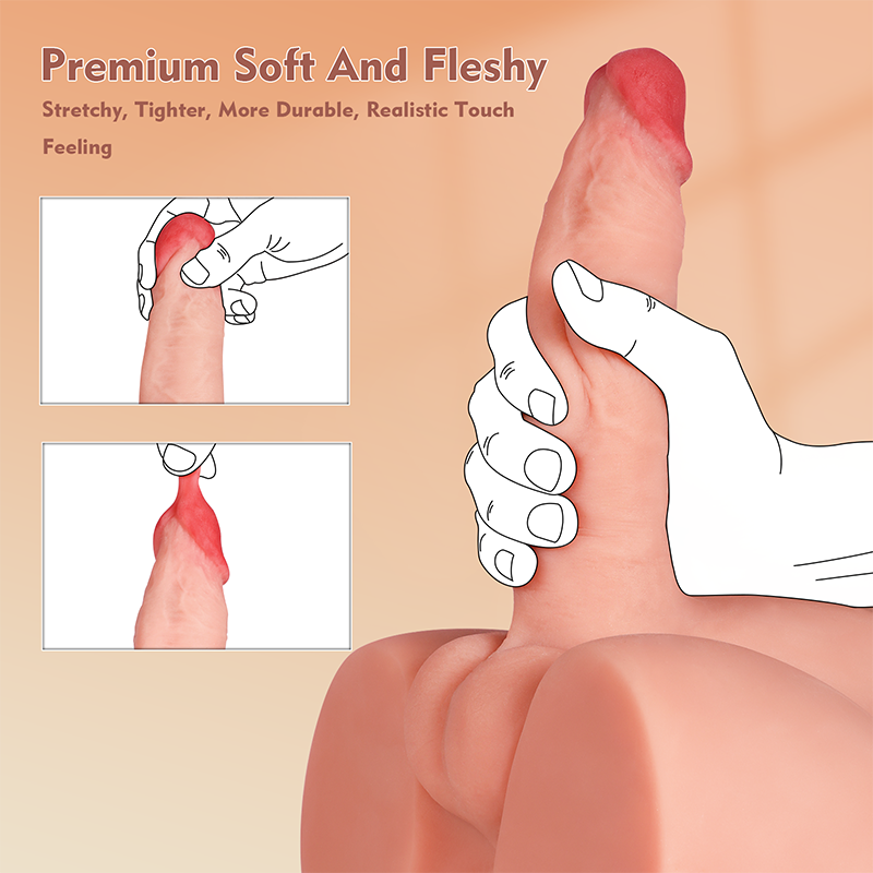 9.56LB Automatic Thrusting Vibration Realistic Male Sex Doll with Dildo