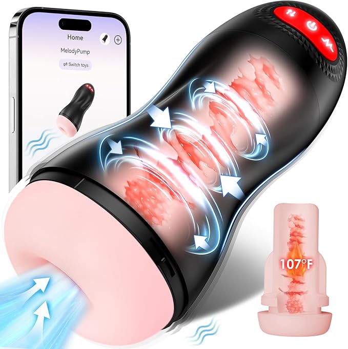 Automatic Sucking Masturbator 9 Suction & 10 Vibrating/Heating modes