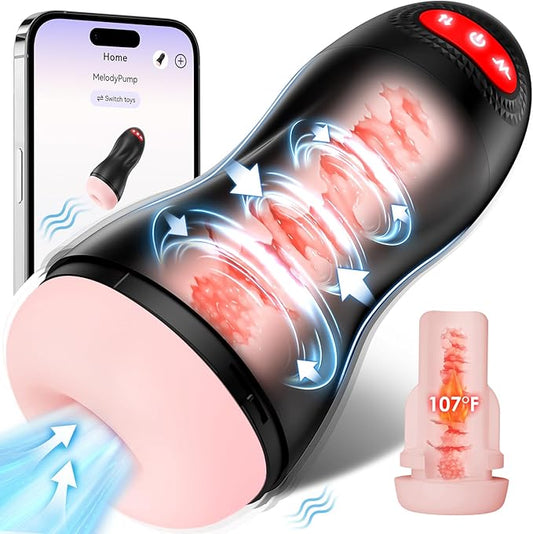 Automatic Sucking Masturbator 9 Suction & 10 Vibrating/Heating modes
