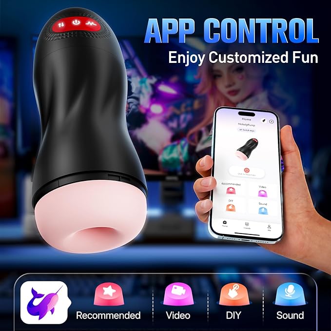 Automatic Sucking Masturbator 9 Suction & 10 Vibrating/Heating modes