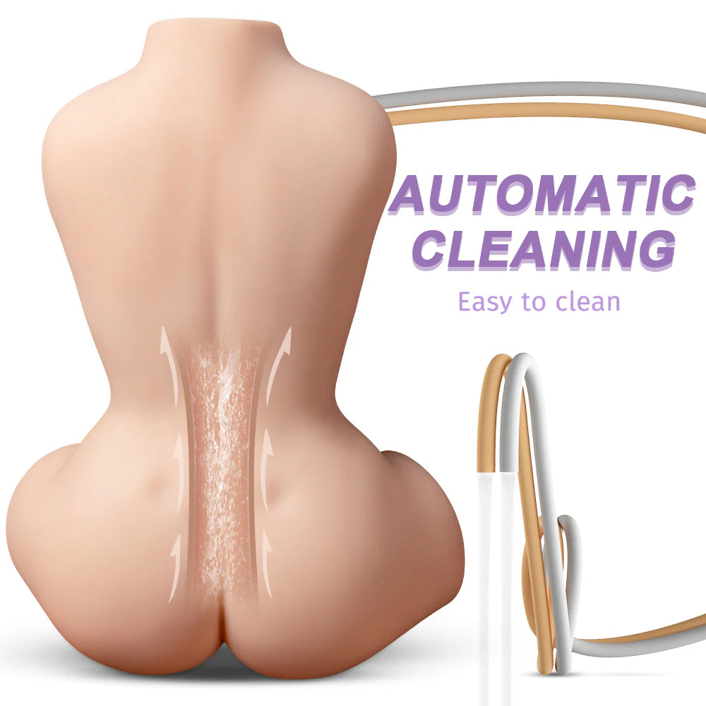 18.74lb Sex Doll Torso with Sucking Vibration and Self Cleaning