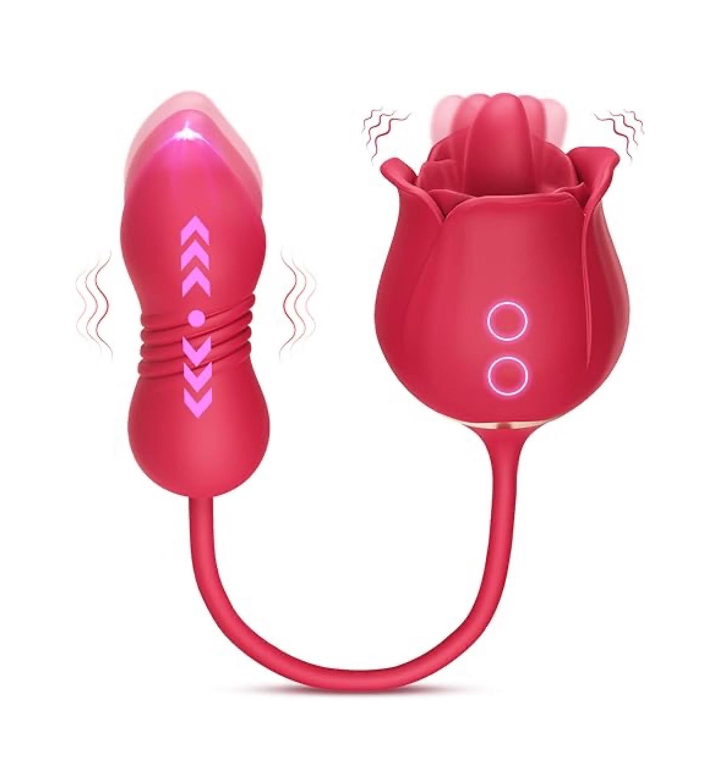 4-1 Rose Toy - Tongue Licking & Thrusting Dildo